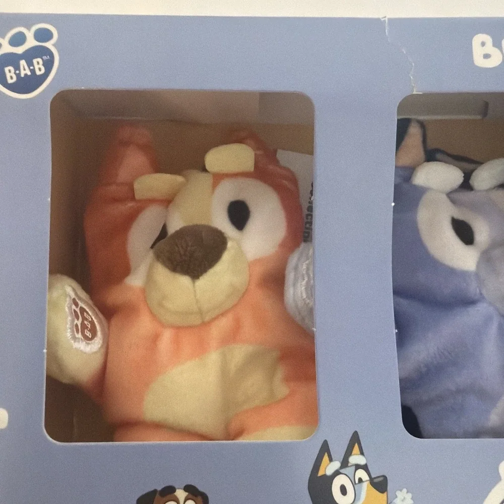 Bluey Micro Build-A-Bear Set of 6 Micro Mini Beans Plush Pack Socks Bingo Rusty